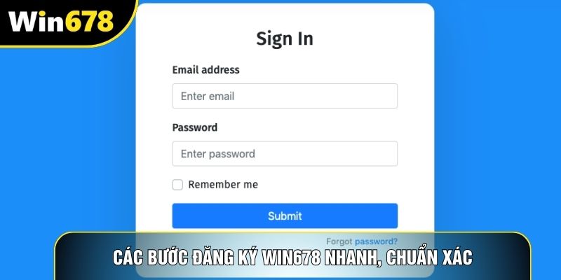 Các bước đăng ký win678 nhanh, chuẩn xác