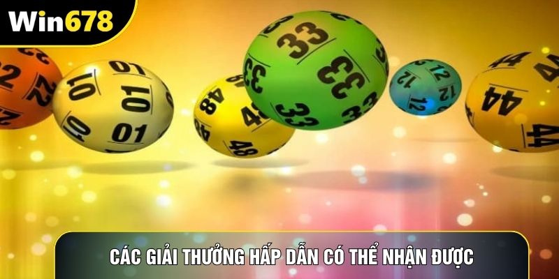 Các giải thưởng hấp dẫn có thể nhận được