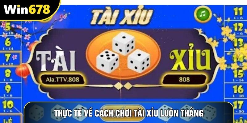 Thực tế về cách chơi Tài Xỉu luôn thắng Thực tế về cách chơi Tài Xỉu luôn thắng